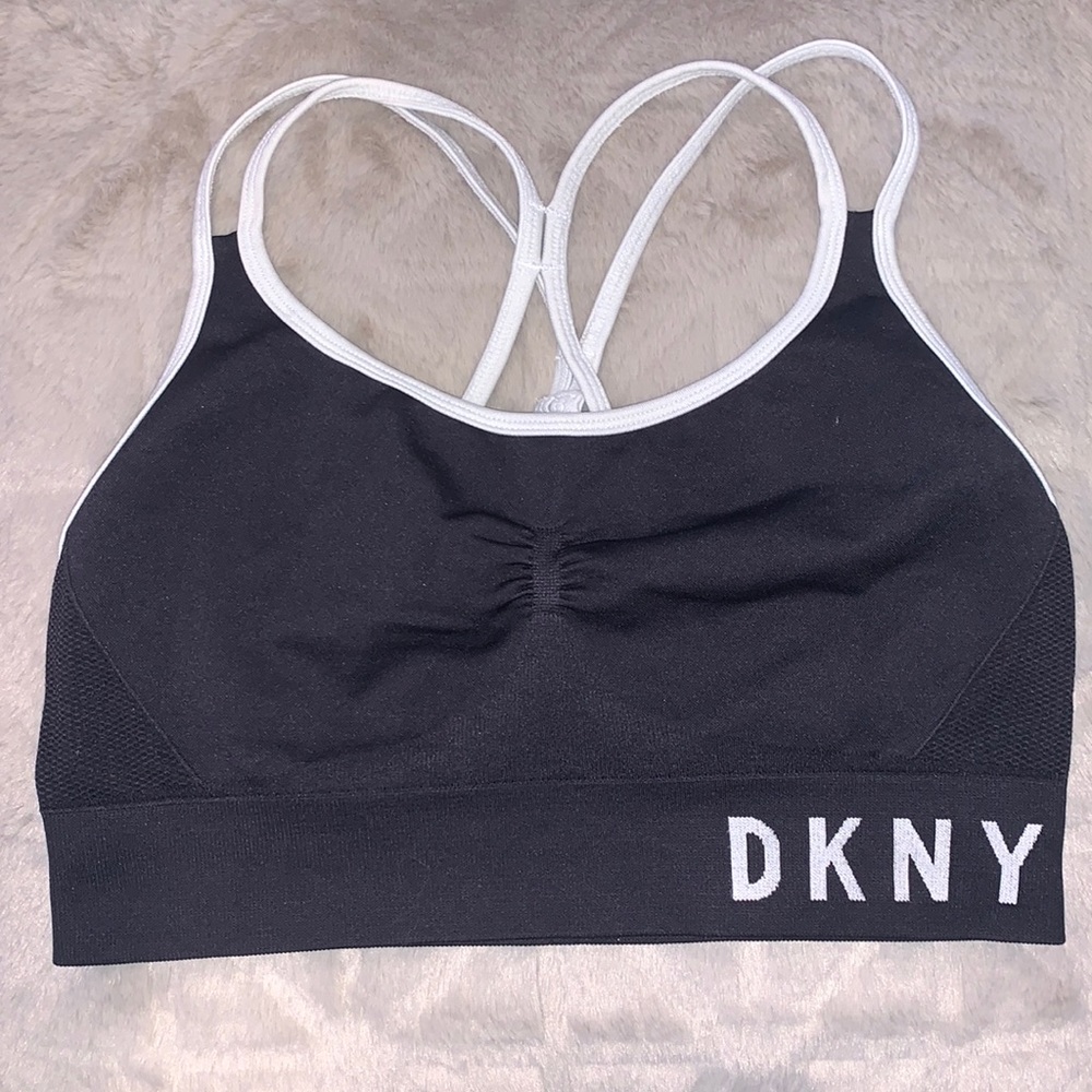 DKNY Sport Bra Black & White Large